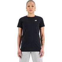 New Balance Womens Black Sports T-Shirt Short Sleeve Round Neck Breathable Tennis Wear Moisture-wicking