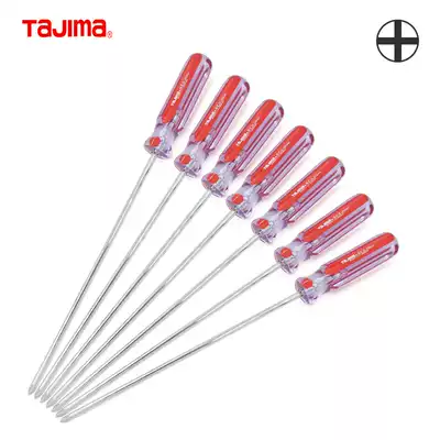 Japan Tajima transparent plastic color handle Phillips screwdriver industrial screwdriver screwdriver screwdriver tool