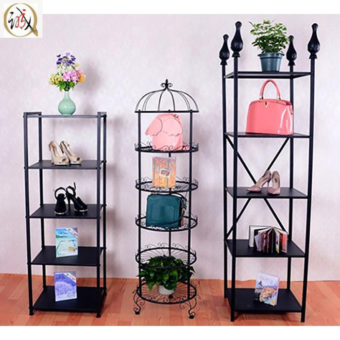 Coat rack Hat display rack Bedroom living room foyer multi-layer shelf Window bag shoe rack display shelf