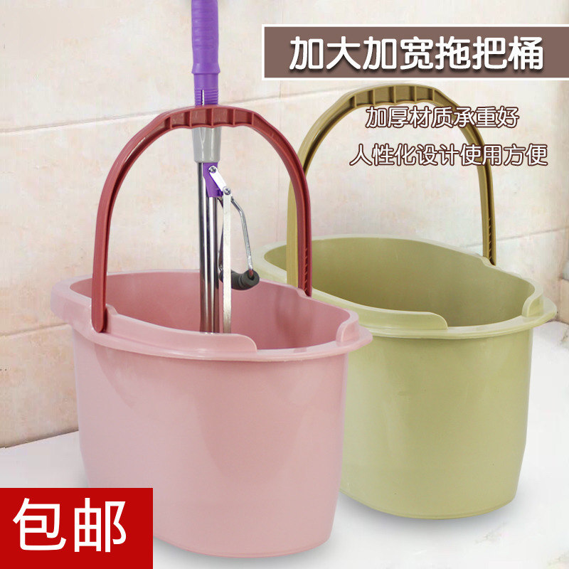 Widening mop bucket rectangular household water bucket squeezing bucket rubber cotton sponge mop bucket mop cleaning bucket 8512
