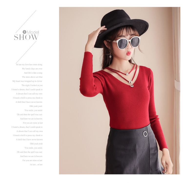 Mùa thu đông của phụ nữ phiên bản Hàn Quốc của áo thun cổ chữ V giảm béo, áo len cổ lọ áo len dài tay có mũ trùm đầu - Áo len cổ chữ V áo len nữ đẹp 2021