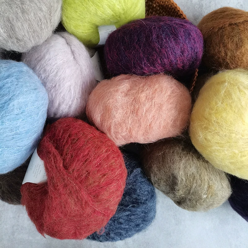Лаинес ду Нор импортированная альпака смеси длинный плюш ALPACA BRUSHED тканый шарф свитер