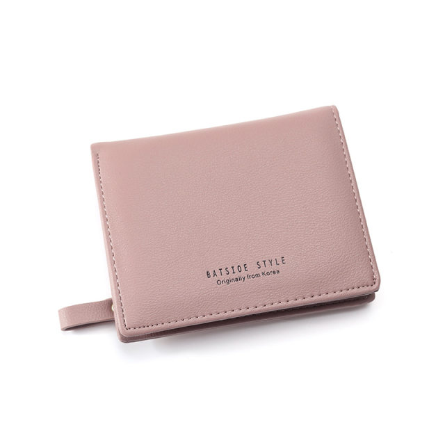 2023 New Short Style Ladies Small Fresh ຫຼຸດ 20% Off Student Simple Multi-Card Slot Buckle Compact Wallet Card Holder Short Clip