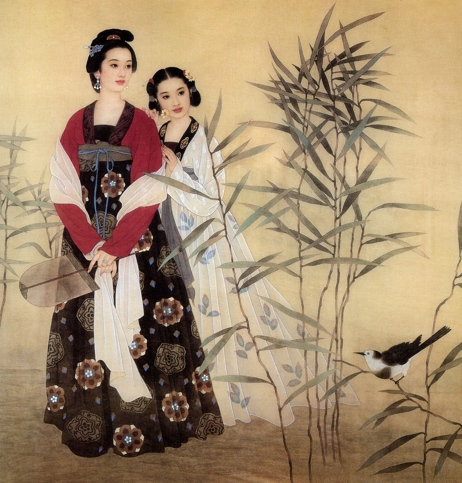 Zhao Guojing Wang Mei Fang Pictorial Work Pen Figure Figure China Painting Pictures Material Microspray Replica-Taobao