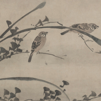 Antique calligraphy and painting Lin Liang Birds gathering in bushes Freehand flower and bird court painting Traditional Chinese painting Giclee reproduction