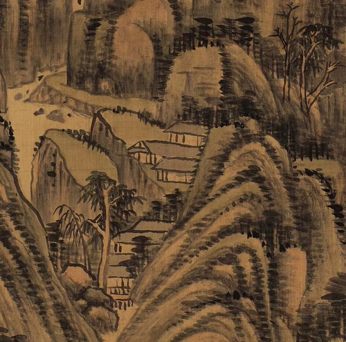 Wang Yuan Qi Gao Galing Pingchuan Tu Qing Династия ландшафтная стена декоративная картина ядро ​​висеть