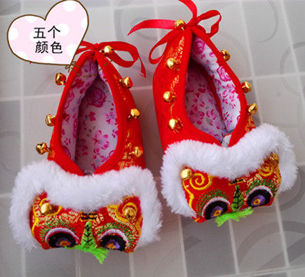 Pure handmade baby tiger head cotton shoes for men and women baby tiger head shoes soft bottom tiger shoes full moon hundred days one year old shoes winter