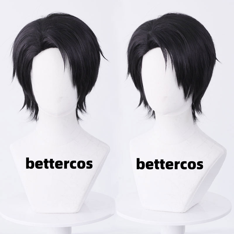 Yuguchi Yuto Spell Return Style Cosplay Wig, Three-Seven Parting, Cockroach Nest, Fluffy Top