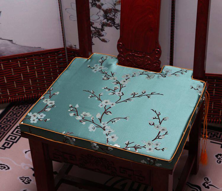 Chinese solid wood mahogany sofa cushion rattan chair cushion Luohan mattress Taishi chair cushion dining chair cushion backrest custom