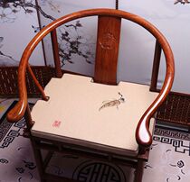 Linen embroidery Zen cushion New Chinese simple mood cushion Circle chair cushion Taishi chair cushion Yongchan cotton and linen custom