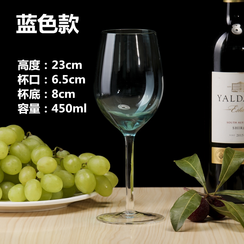 Màu lớn ly thủy tinh không chì màu đỏ rượu thủy tinh trang trí nhà kính ly rượu cốc cốc ly rượu vang