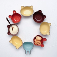 Симпатичная и изысканная INS Ceramics Small Disc Dip Dip Dip Creative Snacks Set Snack Disc