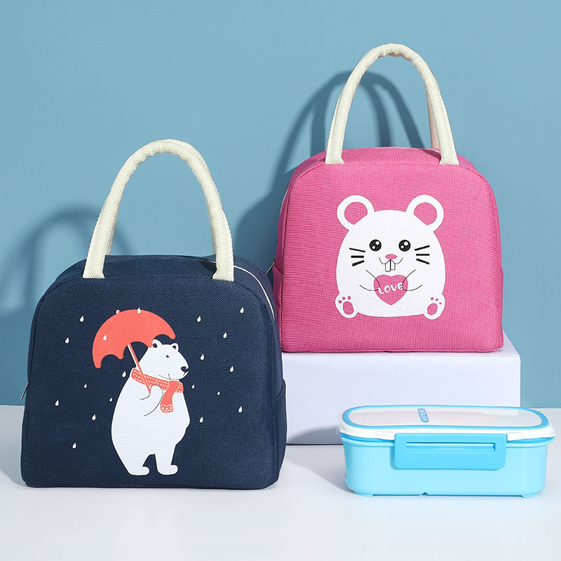 Hand Lunchbox Bag Home Cartoon Cute Insulation Bag Aluminum Foil Insulation Thickened to Work with Lunch Bag Lunch Bag