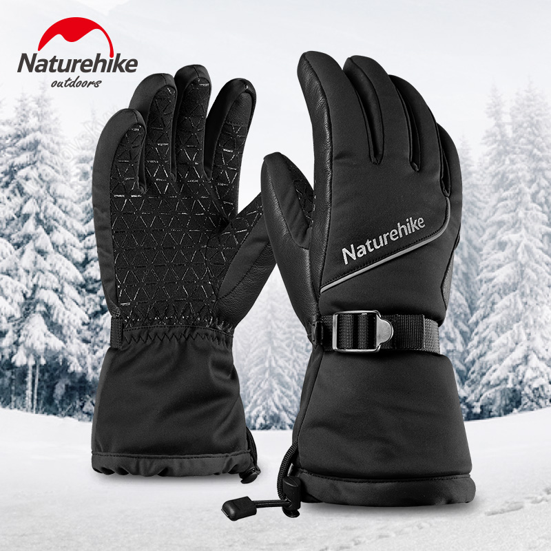 Naturehike Norwegian Guest Grip Suede Gloves Warm Winter Windproof Ski Gloves Women 2018 Men Outdoor Waterproof Gloves