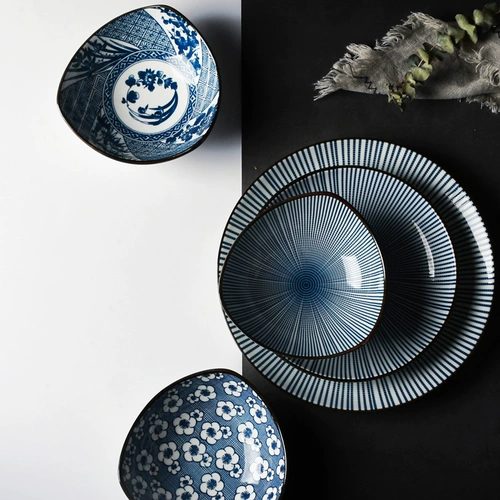 Японская керамическая супница для домашнего использования, посуда, ручная роспись