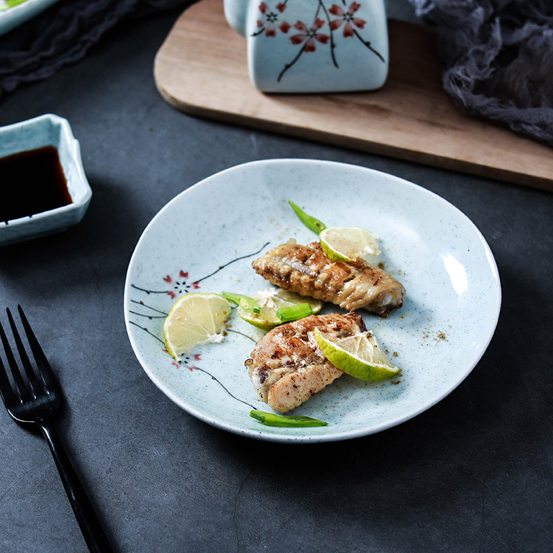 NDP LiuYing triangle plate ceramic tableware breakfast dishes snacks Japanese snack dish plate of creative dishes dishes