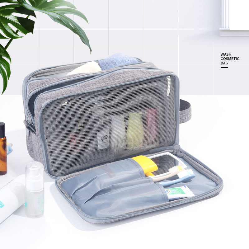 Portable travel wash bag Storage bag Dry and wet separation multi-purpose large capacity ins wind portable makeup bag