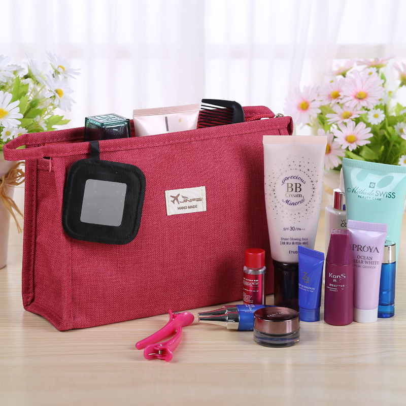 Korean version of women's cosmetic bag storage bag Clutch bag Cosmetic bag small portable waterproof travel wash bag double layer