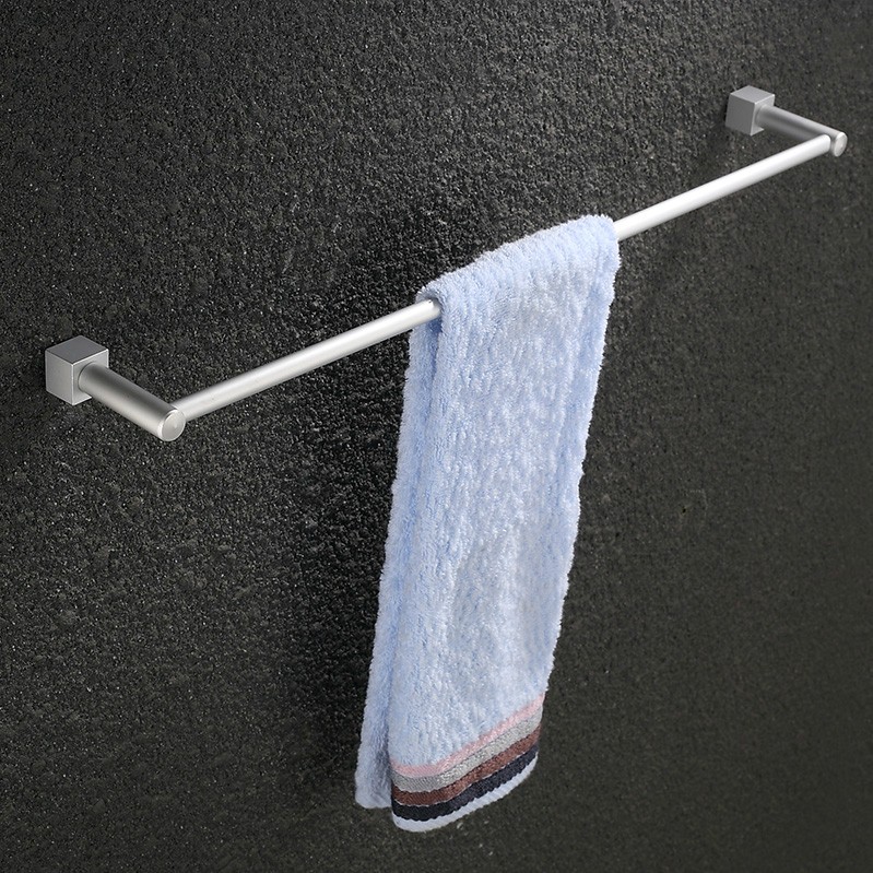 Space Aluminum Towel Rack Makeup Room Shelf Single Pole Bath Towel Rack Bathroom Bathroom Hardware Pendant