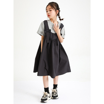 Rain Star Rain Girl Girl with dress 2024 new Ocean Gas Summer Vacation two pieces with dress and summer dress overalls