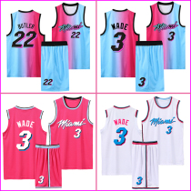 Heat Team No. 3 Wade Jersey City Edition Butler Basketball uniform for men and women custom student competition team uniforms