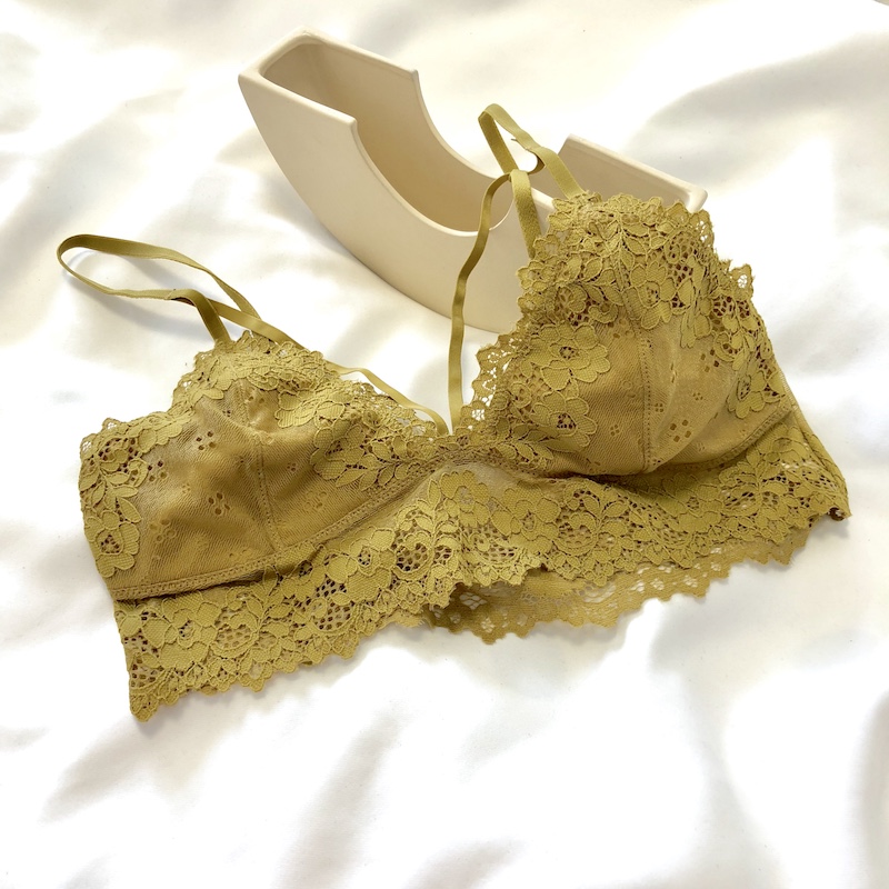 Pháp ren Bralette phần mỏng không có vòng thép gợi cảm không có dấu vết rắn màu đồ lót ngực lớn áo ngực nhỏ - Bikini áo ngực 3 dây
