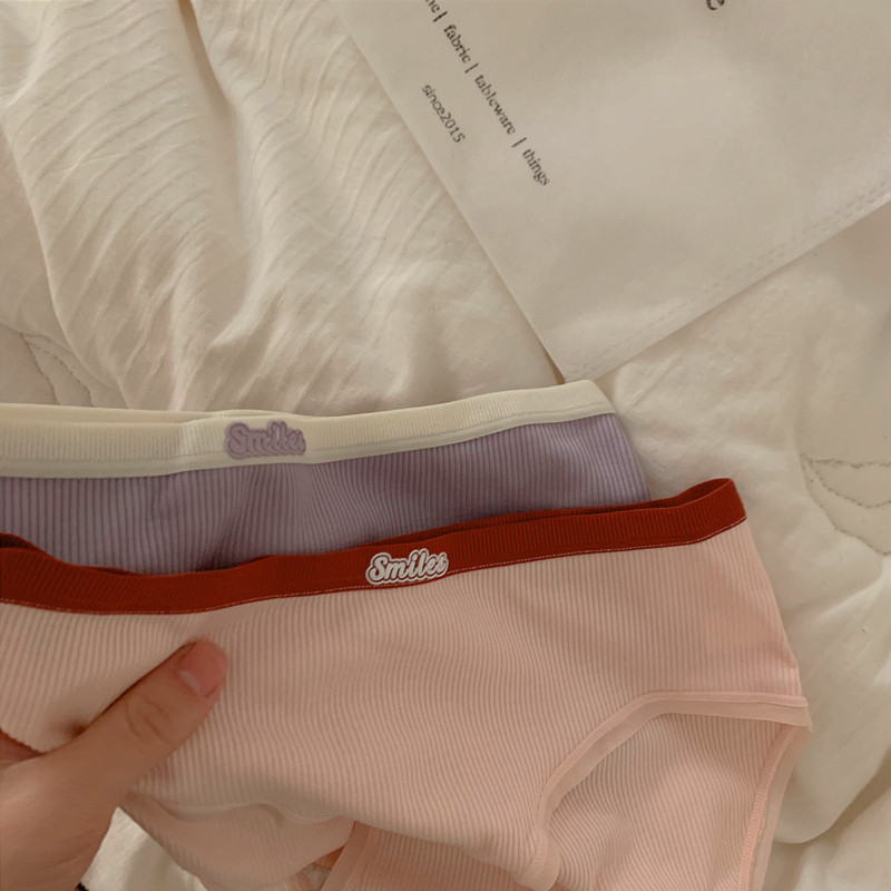 Spring Sun New Products ~ Gentle style Teen Temperament Sweet briefs Pure cotton Sports Elastic Lady Underwear