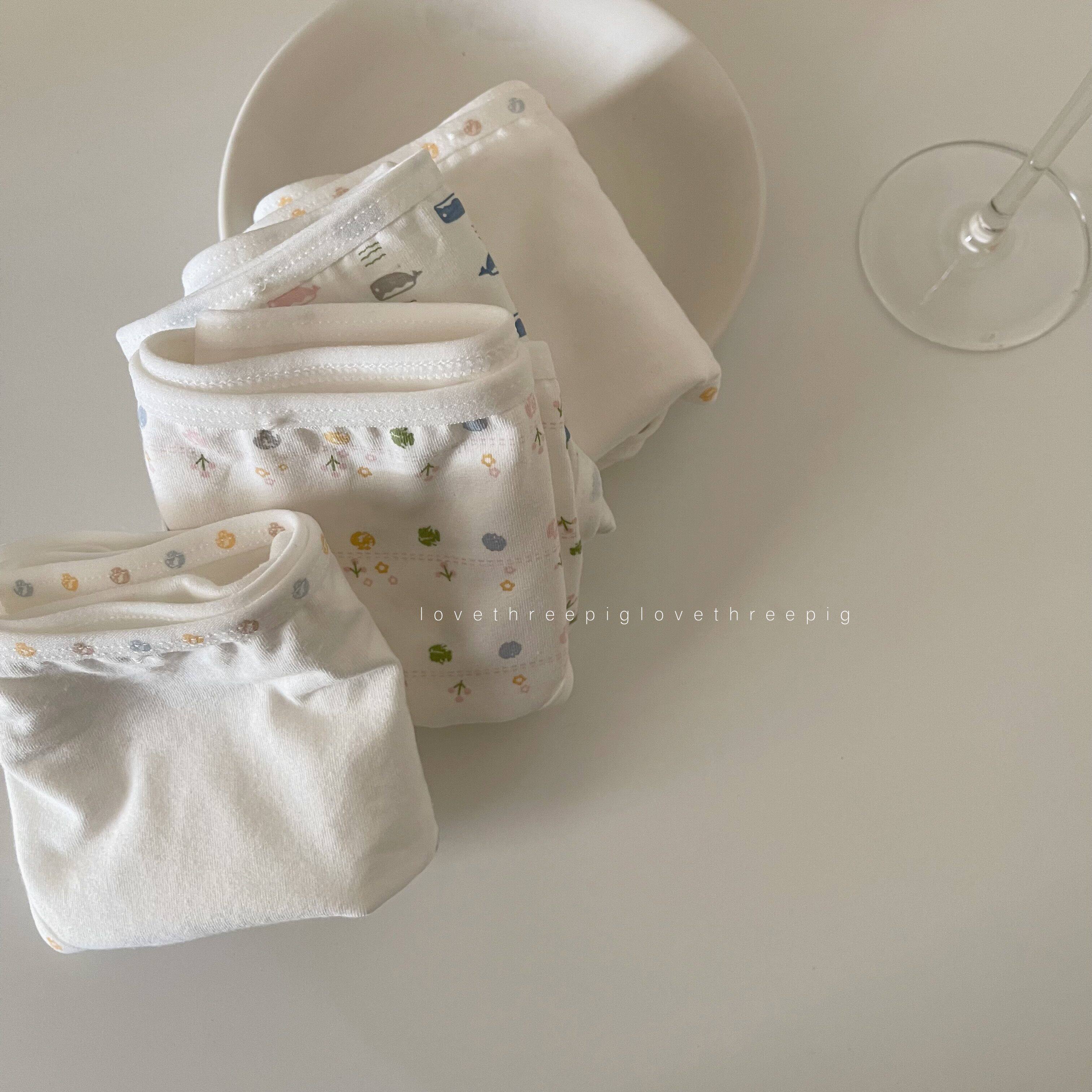 Whale knocks cute cotton simple sweet and sweet broken girl four combined underwear