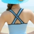 Bộ đồ bơi nữ thể thao mùa xuân nóng bỏng che bụng áo tắm Hàn Quốc chia phẳng góc bảo thủ giảm béo áo tắm kích thước lớn Bộ đồ bơi hai mảnh