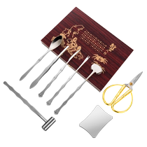 Eight pieces of special tools for eating crabs three-piece set of hairy crabs stainless steel crab claws crab peeling artifact crab scissors