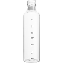 Time Scale Glass Cup Summer High Face Value Cold Tea Bottle Cup 2024 New Portable Large Capacity Transparent Water Glass