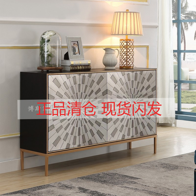 Postmodern porch cabinet light luxury style home shoe cabinet American dining cabinet simple living room foyer partition decorative cabinet