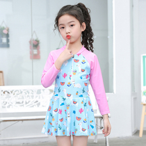 Childrens swimsuit female one-piece girl Little Princess swimsuit girl child baby sunscreen cute swimsuit