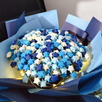 Stars Bouquet Wishing Pentagram Diy Handmade Full Star Origami Origami Full Of Material New Years Valentines Day Gifts