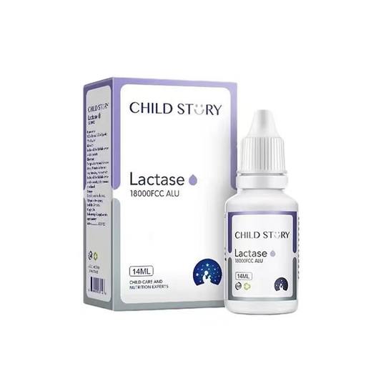 童年故事复配乳化剂乳糖酶滴剂宝宝儿童乳糖不耐受正品拆盒刮码