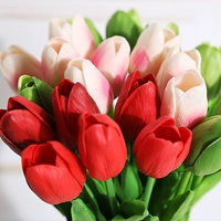 Mô phỏng hoa tulip hoa khô trong nhà cắm hoa giả hoa phòng khách trang trí bàn trang trí nhựa bó hoa vải - Hoa nhân tạo / Cây / Trái cây cây đào giả