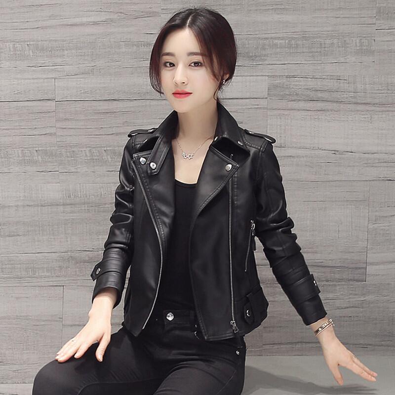 2025 Early Spring and Autumn New Popular Short Leather Jacket for Women, Slim Fit Student Black Biker Leather Jacket 2025 Early Spring and Autumn New Popular Short Leather Jacket for Women, Slim Fit Student Black Biker Leather Jacket