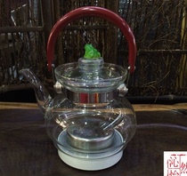 Zhengda Tao Ran furnace special teapot accessories Inner heat glass cover Girder glass horizontal handle pot frog cover