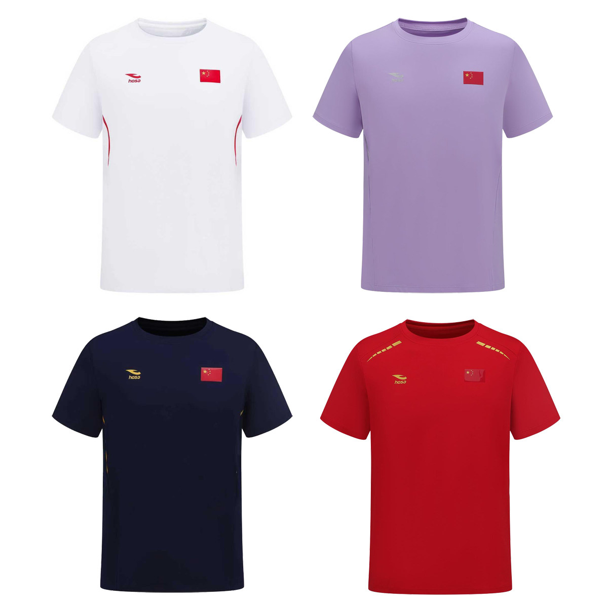 ホサ賞授賞式服装：男性用・女性用アスリートTシャツ、ユースフィットネスランニングカジュアル半袖クルーネックトップス