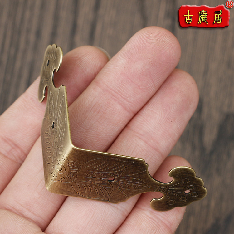 Box cabinet antique edging embossing accessories pure copper wrap angle corner abacus copper wrap 90 degree right angle wrap