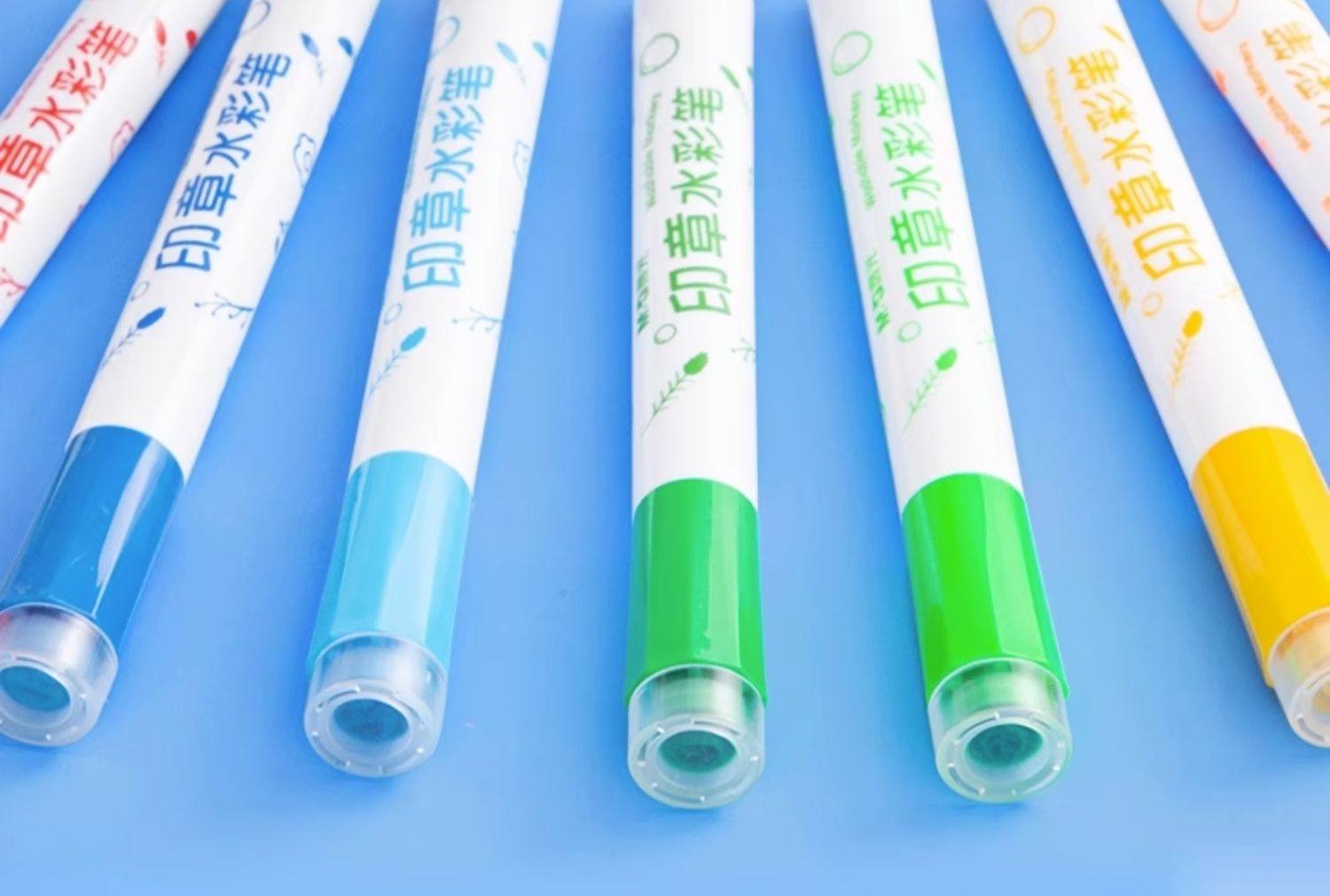 【中国直邮】 晨光文具 晨光  印章水彩笔  儿童可水洗无毒专用画笔 12色