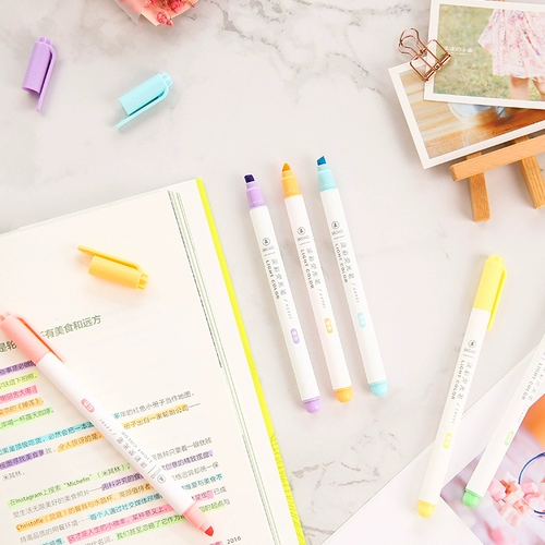 Chenguang Frozen Fresh Color Fluorescence Pen Axe Pen Single Top Mark 6 -Color AHMV4901