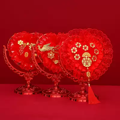 Lei Yun wedding supplies Red mirror Bride dowry wedding desktop portable cartoon newcomer dowry makeup mirror