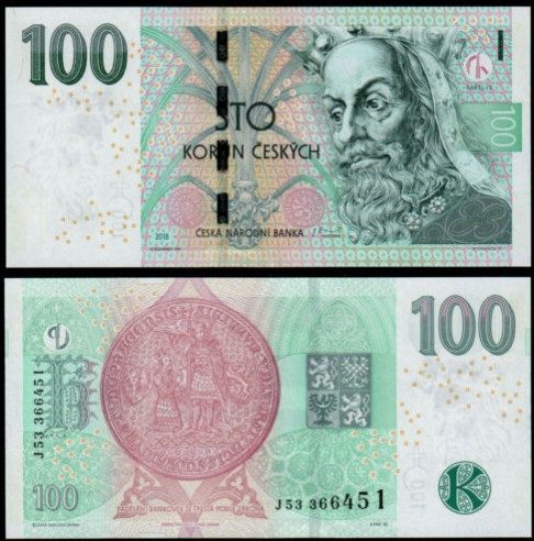 Czech Republic 2018 100 CZK P-18G