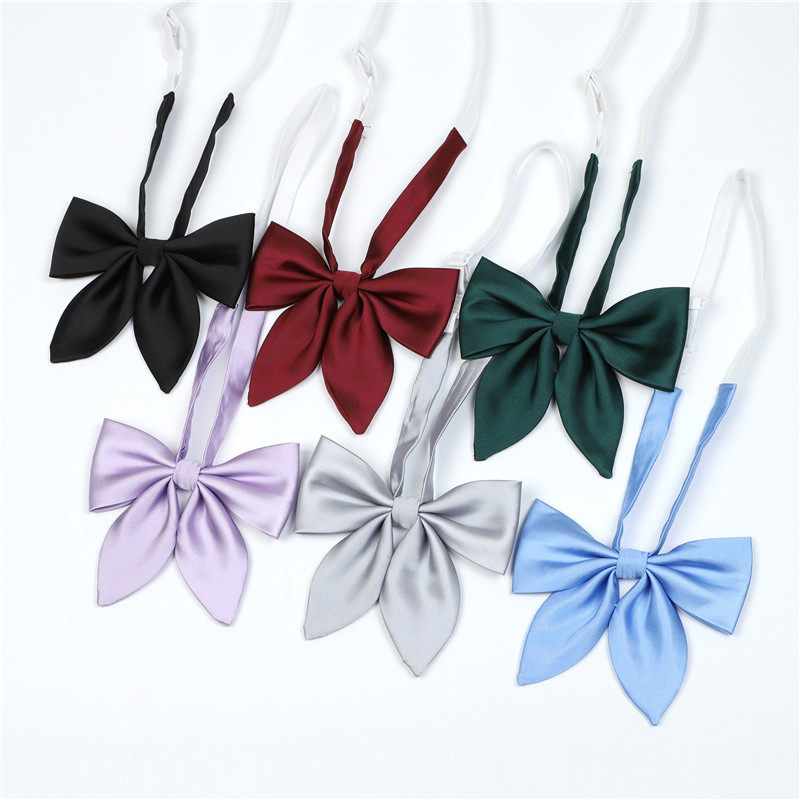 Japan JK uniform Rabbit ear knot bow tie shirt Sailor suit Professional bank collar flower solid color bow female accessories