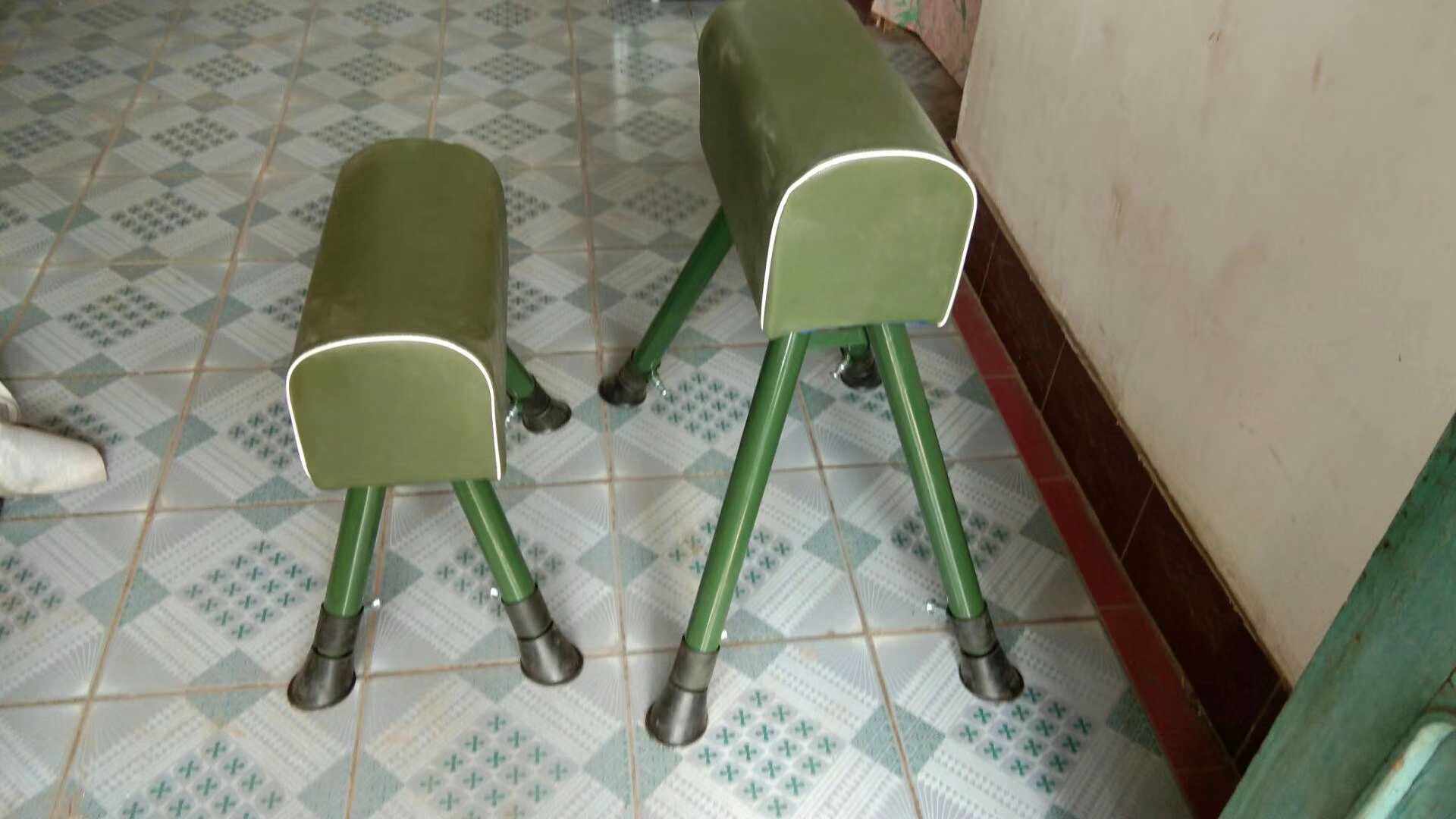 Young Child Goat Army Green Children Saddle Horse Can Lift Jump Goat