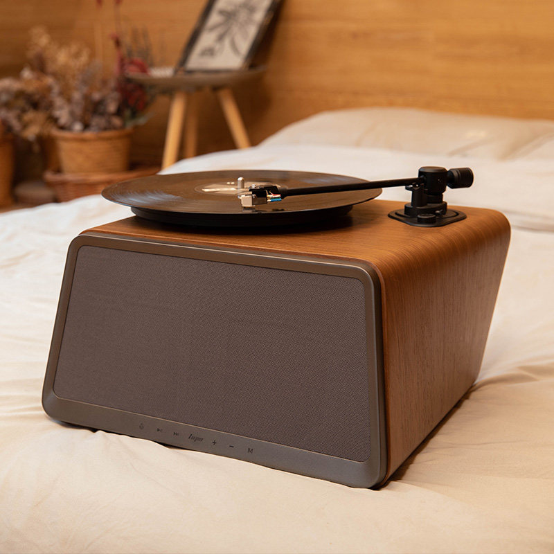 Hey Yo Music hym-seed Black Gel Record Machine Home-style Remain Sound Machine Retro Bluetooth Sound Electric Record Machine