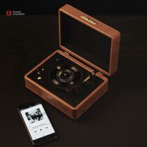 Witch 1900 Beetle 3 Inch Mini Black Gel Record Machine Retro Bluetooth Sound Stay Sound Machine Holiday Gift