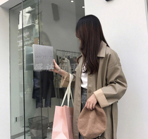 Custom LOGO glass door handle womens clothes shop pushing ramen handle stainless steel color gate wooden door handle mesh red