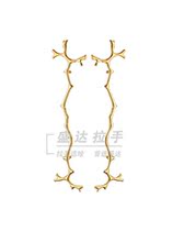 Pure copper tree branches big door handle clubhouse glass door handle individuality creativity hotel lobby door pull handle high end